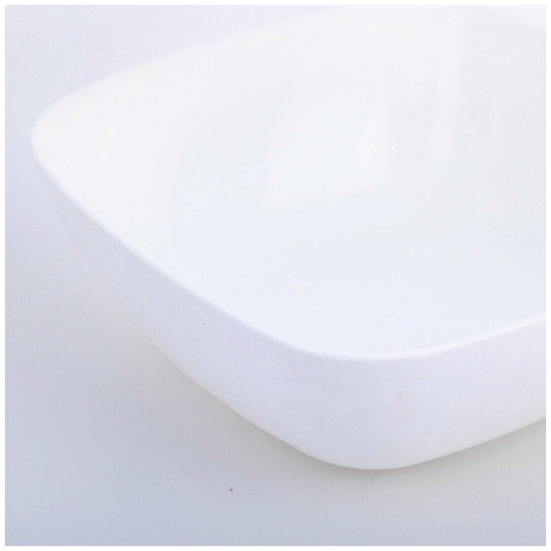Тарелка глубокая "Квадро", 16x16 см, цвет белый - фотография № 3