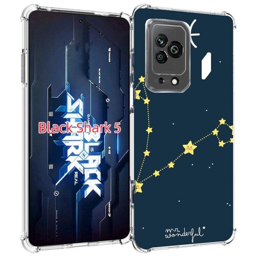 Чехол MyPads знак зодиака рыбы 1 для Xiaomi Black Shark 5 задняя-панель-накладка-бампер