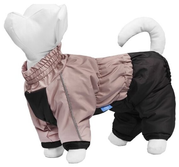 Yami-Yami Комбинезон для собак, на флисовой подкладке, коричнево-розовый, размер XL (спинка 37 см) - фотография № 5
