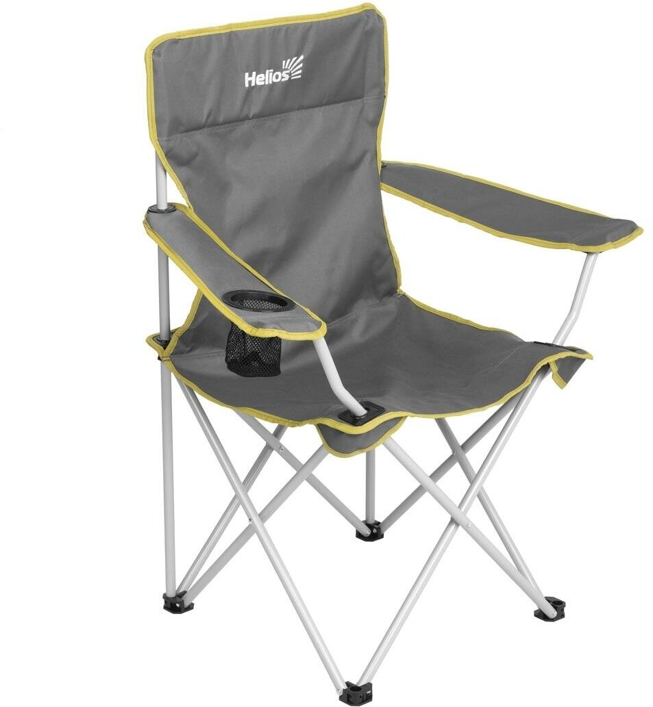 Кресло складное серый/зеленый без чехла (T-HS-96806H-GG-1) Helios (пр-во ГК Тонар)