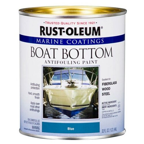 Краска Rust-Oleum Marine Coatings Boat Bottom Antifouling Paint для яхт (Тёмно-синий,Qts 0,946 л.)