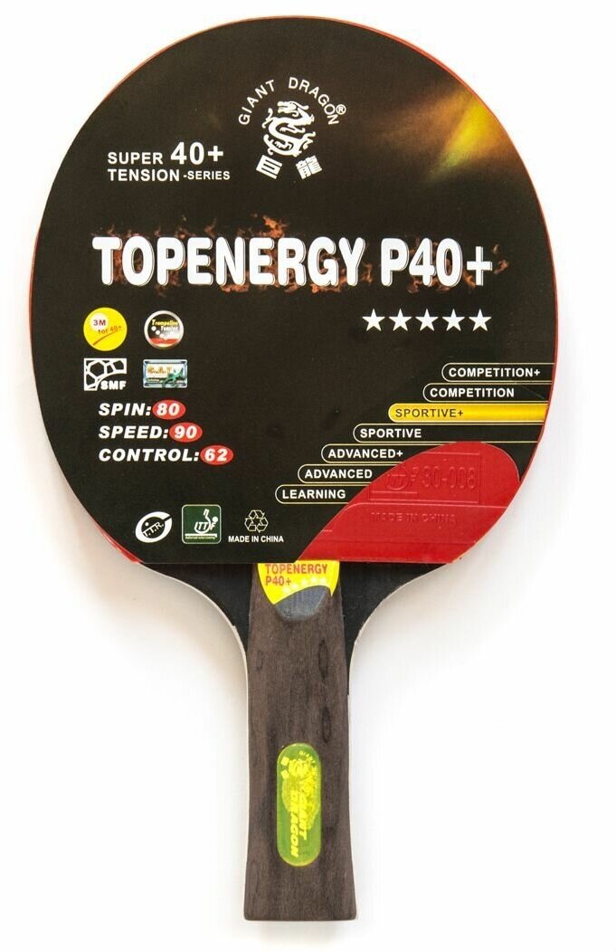 фото Теннисная ракетка Dragon Topenergy 5 Star New (анатомическая)