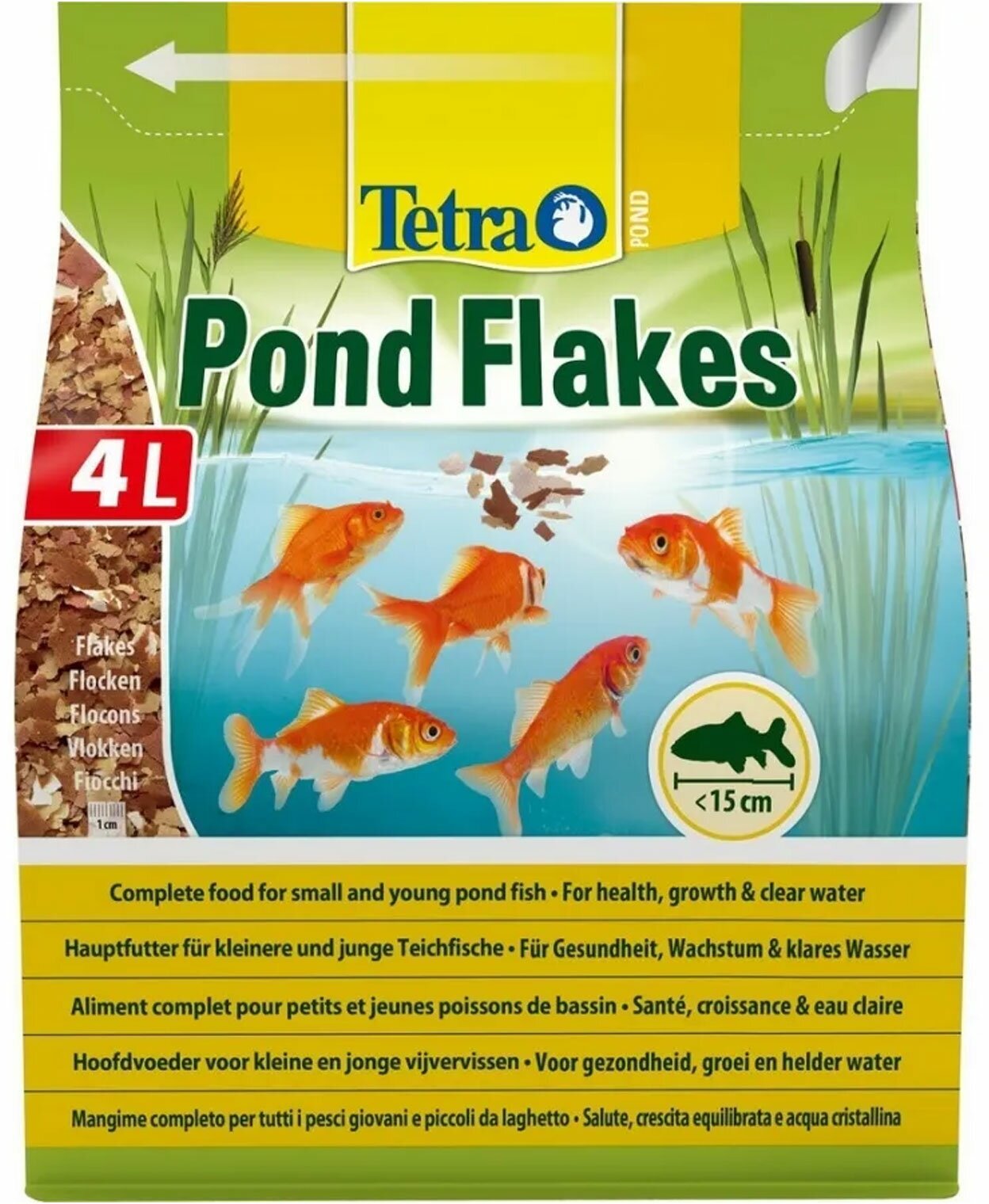 TETRA POND FLAKES корм хлопья для молодых прудовых рыб (4 л)