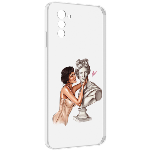 Чехол MyPads девушка-со-статуей женский для UleFone Note 12 / Note 12P задняя-панель-накладка-бампер