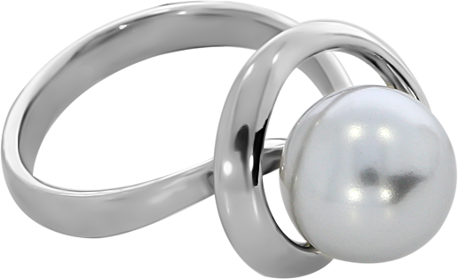 Кольцо Diamant online, серебро, 925 проба, жемчуг