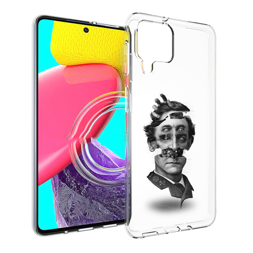Чехол MyPads страшное лицо абстракция для Samsung Galaxy M53 (SM-M536) задняя-панель-накладка-бампер