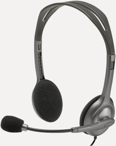 Изображение товара Гарнитура для ПК Logitech H111 серый 1.8м накладные оголовье (981-000593)