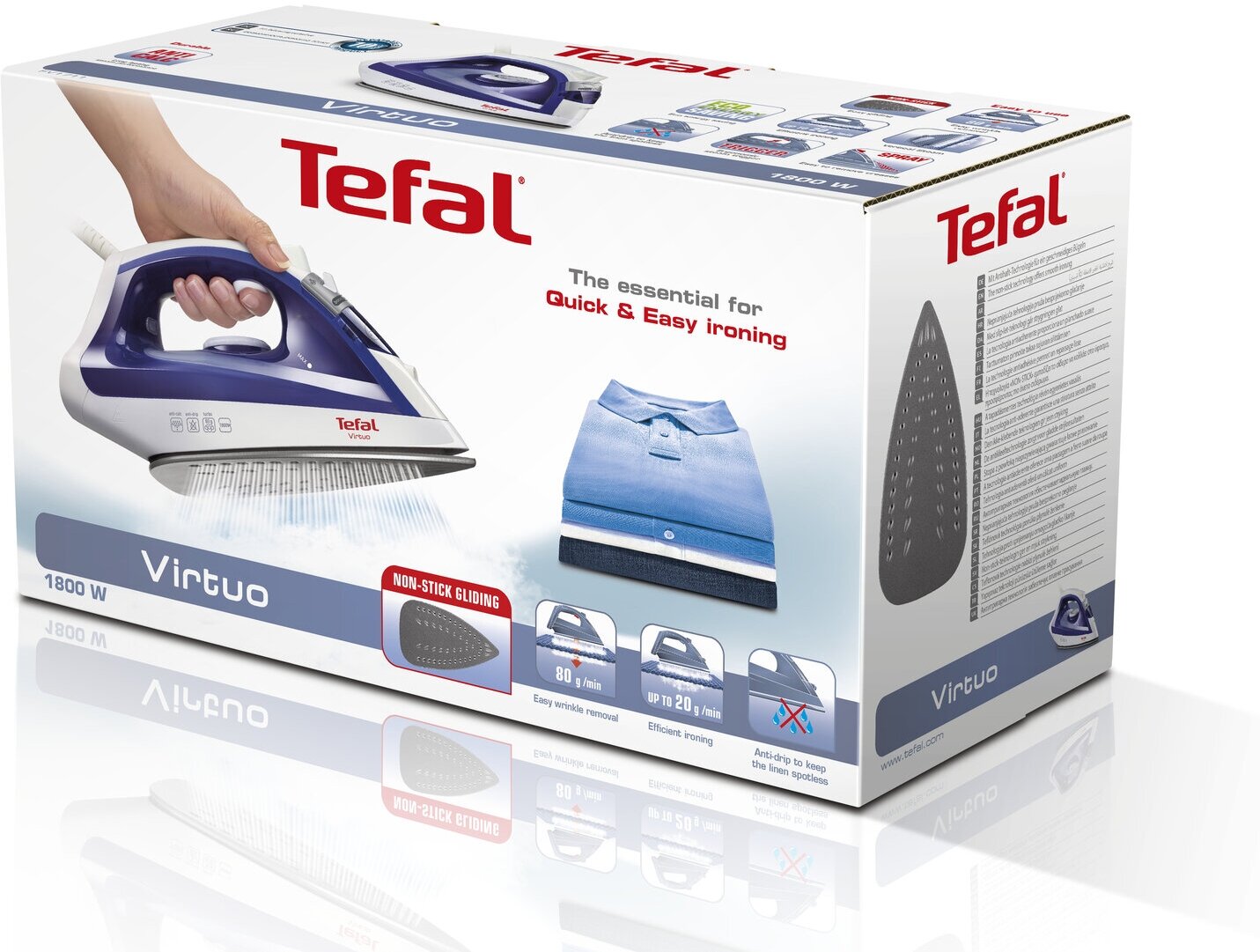 Утюг Tefal FV1711E0 Virtuo синий/белый