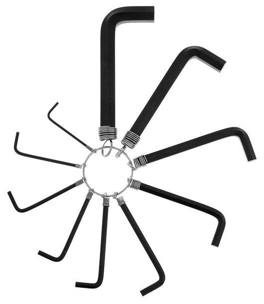 Remocolor Набор ключей имбусовых "Ремоколор", 1.5-10 мм, 10 шт, на кольце