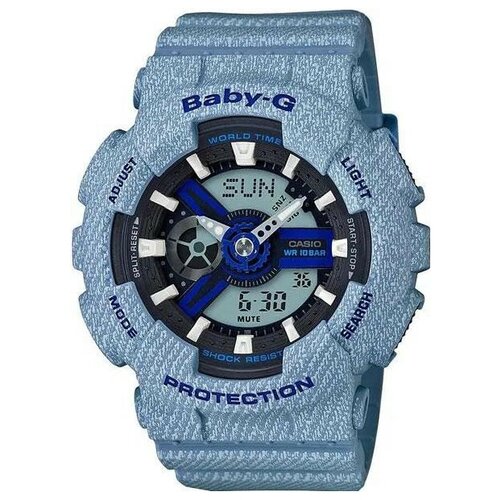 Наручные часы CASIO Baby-G, голубой наручные часы casio ba 130pm 4aer