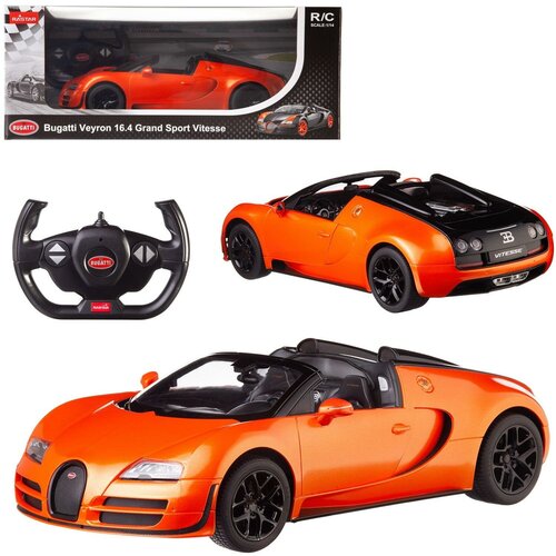 Машина р у 1:14 Bugatti Grand Sport Vitesse, цвет оранжевый 70400O радиоуправляемые игрушки rastar машина радиоуправляемая 1 18 bugatti veyron grand sport vitesse