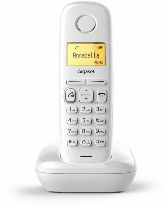 Радиотелефон DECT Gigaset A270, АОН, спикерфон, 80 контактов, подсветка кнопок, белый