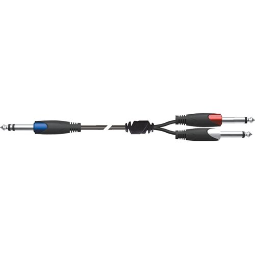 QUIK LOK SX4-2,5K компонентный кабель, Stereo Jack Male 2 Mono Jack Male (1/4 TRS MALE 2 1/4 M