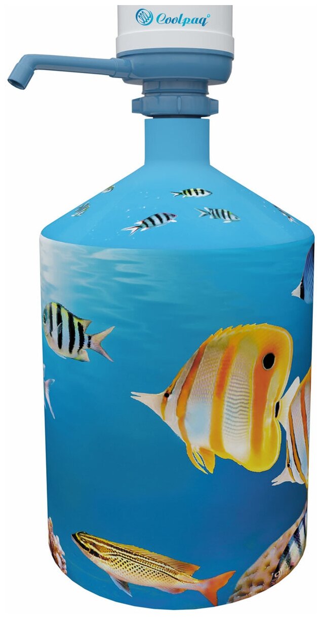 Чехол для бутылки 19л c помпой, Coolpaq YELLOW FISH AquaP12-05