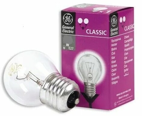 Лампы накаливания (набор 10 шт.) General Electric Classic P CL E27 25W шарик прозрачный
