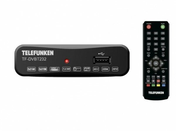 Ресивер DVB-T2 Telefunken TF-DVBT232 черный