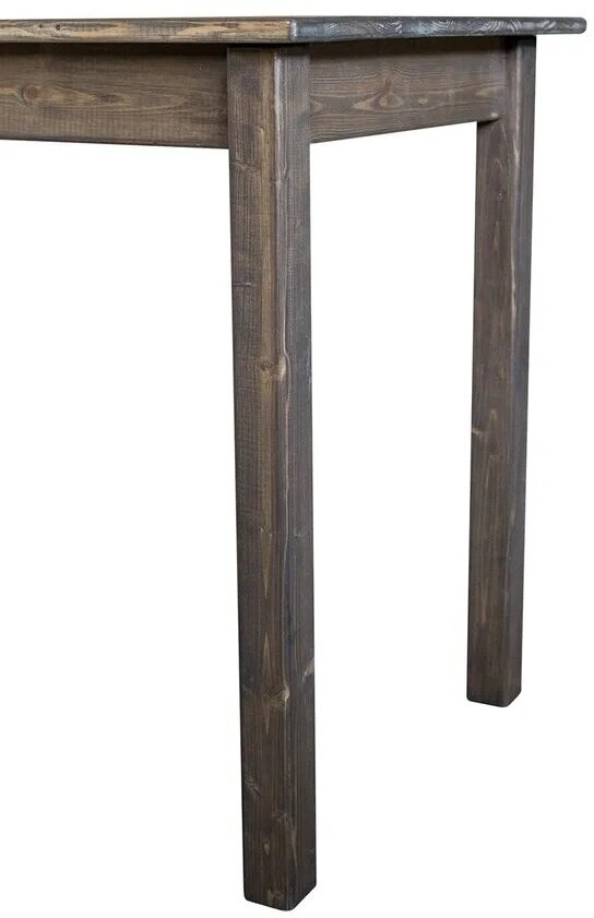 Стол из массива сосны Solarius Классика, лакированный, цвет венге, 120х60 см - фотография № 4