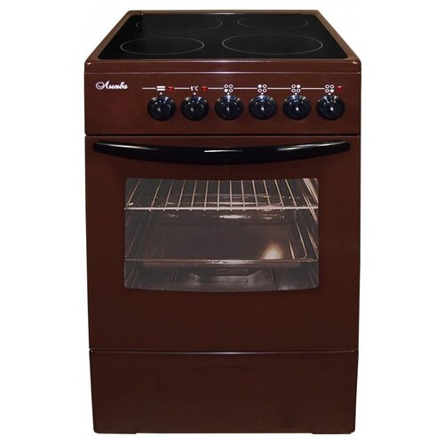 Электрическая плита лысьва EF4002MK00 стеклокерамика без крышки коричневый 3941000₽