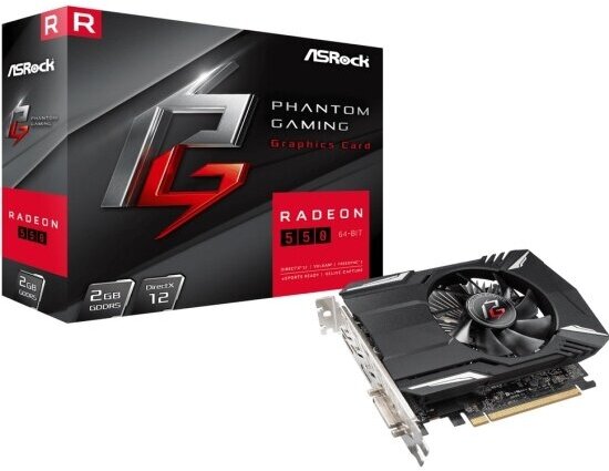 Видеокарта Asrock Radeon RX 550 PHANTOM GAMING 2G