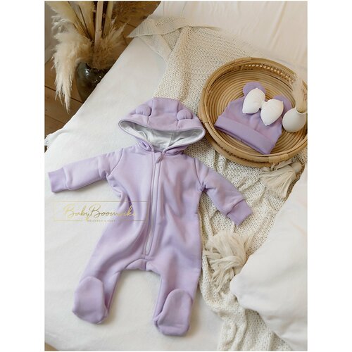 фото Комбинезон babyboomsiki, размер 68, фиолетовый