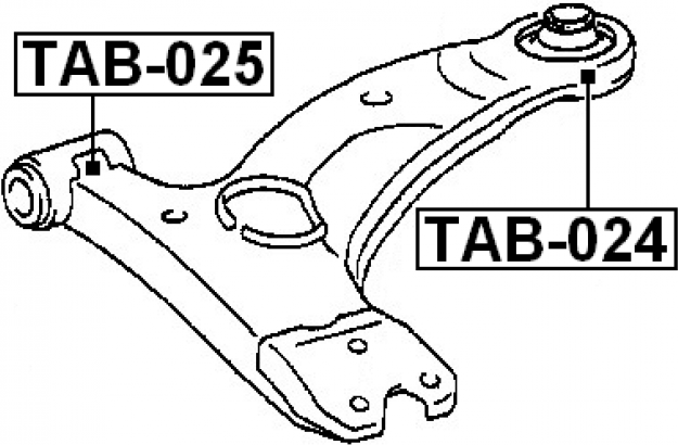 Сайлентблок передний переднего рычага Febest TAB-025