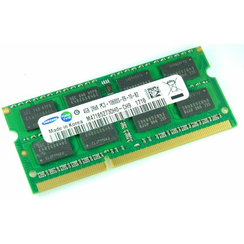 Оперативная память для ноутбука Samsung 4Gb PC3-10600 DDR3 1333Mhz SO-DIMM M471B5273DH0-CH9 90000₽