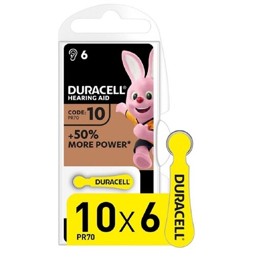 Элемент питания Duracell ZA10, 60шт