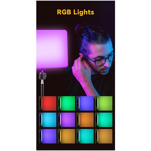 Комплект освещения для видеоконференций фотосессий Youtube RaptureCLF 2800K-6500K 1500ЛМ 17 видов статического и 2 вида динамического освещения 299000₽