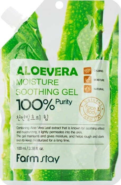 Гель для лица и тела FarmStay Aloe Vera Moisture Soothing Gel 100мл