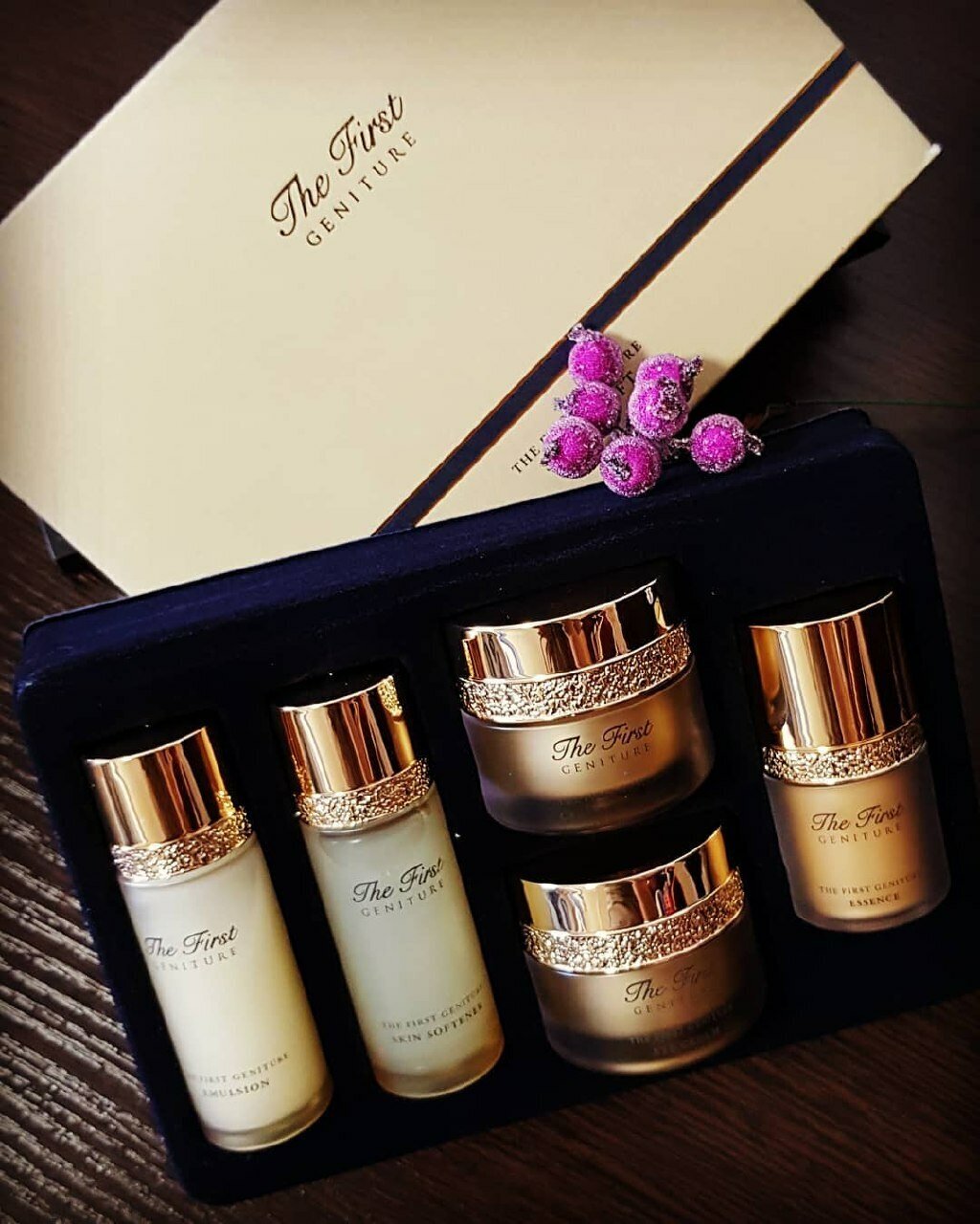 O HUI The First Geniture Special Gift Set 5 набор антивозрастных миниатюр со стволовыми клетками тонер, эссенция, эмульсия, кремы для лица и для век