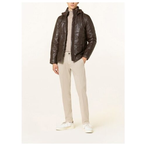 Кожаная куртка Gipsy, размер 2XL, коричневый