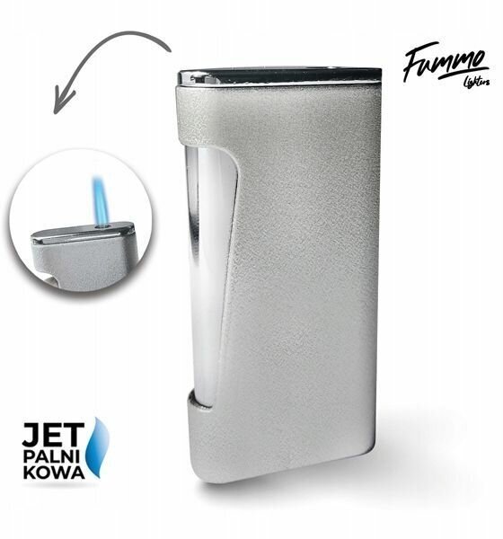 Зажигалка газовая FUMMO Appin (Jet/Silver) 16219