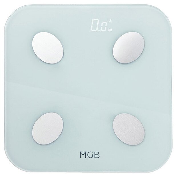 MGB. Умные Wi-Fi весы Body fat scale Glass Edition, цвет белый, Wi-Fi-версия - фотография № 6