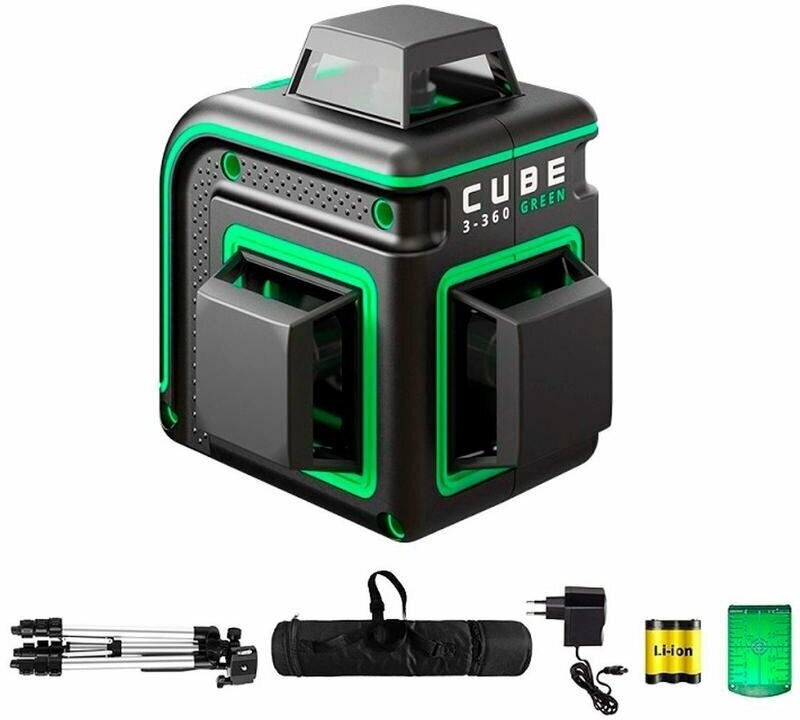 Лазерный уровень ADA Cube 3-360 GREEN Professional Edition