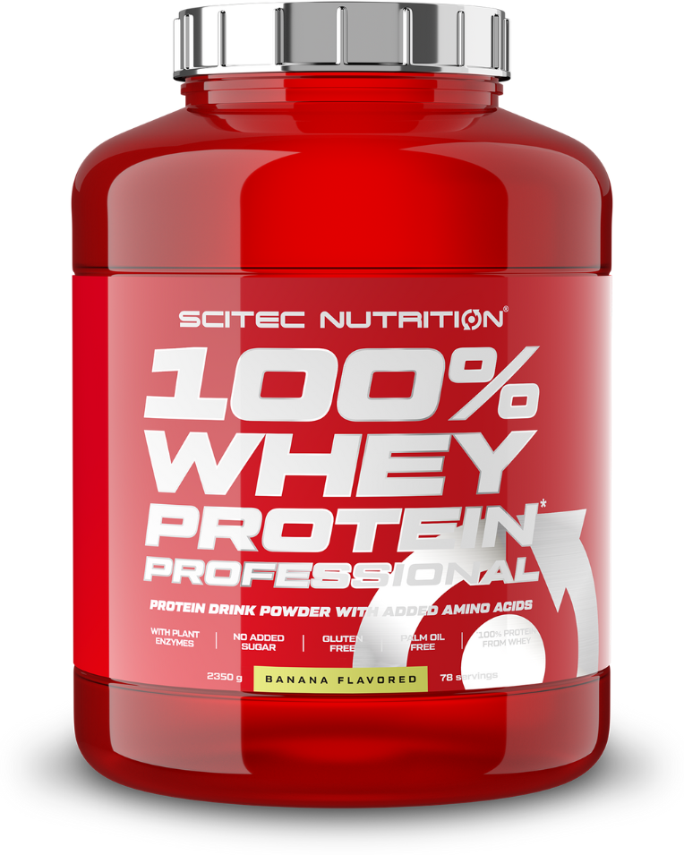 Протеин сывороточный / Scitec Nutrition 100% Whey Protein Professional / 2350 г / банан