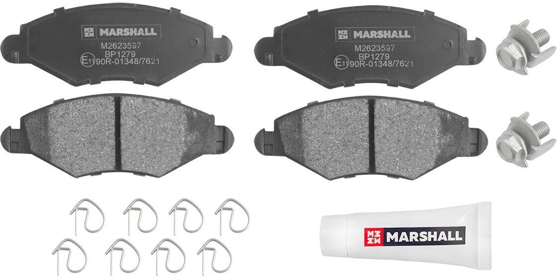 Тормозные колодки дисковые передние MARSHALL M2623597 для Peugeot 206 98- // кросс-номер TRW GDB1500 // OEM 425302; 425303; 425212; 425228; 425305