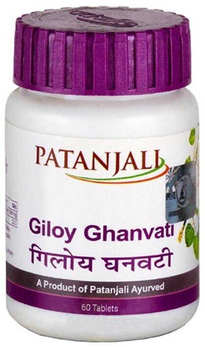 Гилой Гхан Вати (Giloy Ghanvati Patanjali), 60 таблеток