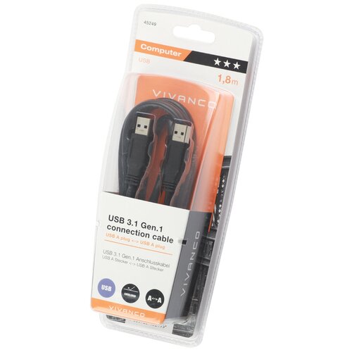 Удлинитель Vivanco USB 3.1 1,8м black
