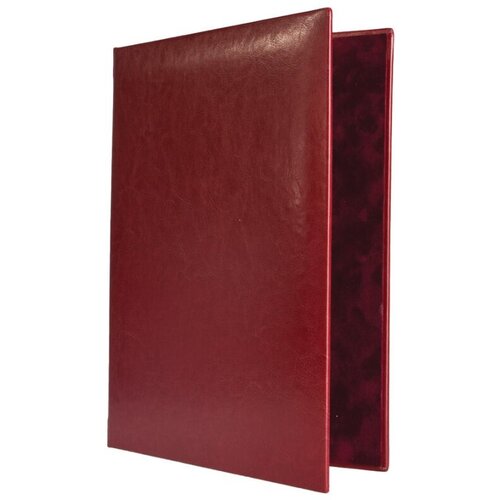 Комплект 2 штук, Папка адресная небраска, бордо, выклейка бархат, А4 (188343)