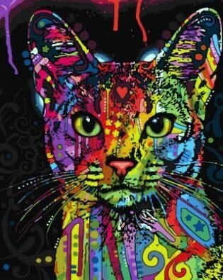 Paintboy Картина по номерам "Радужный кот" (GX9868), 40х50