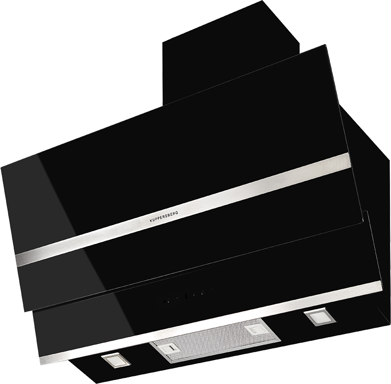 Наклонная вытяжка Kuppersberg F 930, цвет корпуса черный, цвет окантовки/панели черный