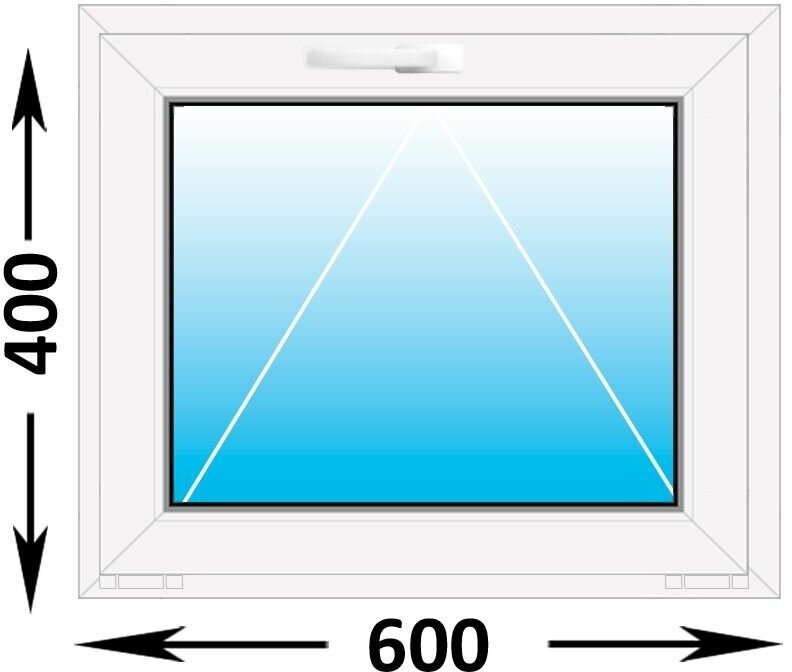 Пластиковое окно Veka WHS фрамуга 600x400 (ширина Х высота) (600Х400)