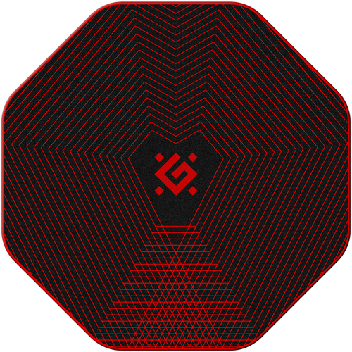 Ковер напольный игровой Defender Tekta 1160*1160*4мм, ткань+резина, чёрно-красный
