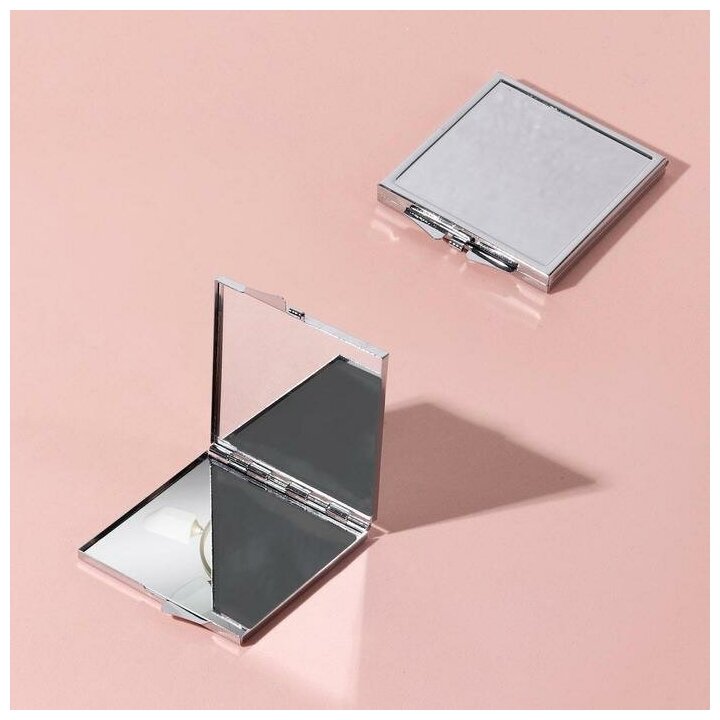 фото Зеркало складное, 6 x 6 см, цвет серебристый