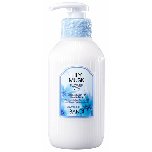 Лосьон для рук BANDI Flower Vita Essence Lotion, Lily Musk, Мускатная лилия, 250 мл лосьон для рук bandi flower vita essence lotion baby cotton нежность хлопка 250 мл