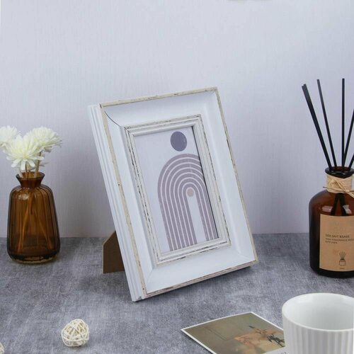 Фоторамка белая 10х15см полистирол 439₽