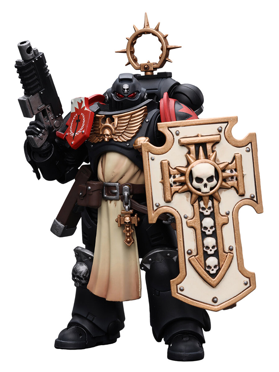 Фигурка JOYTOY Warhammer 40K Primaris Space Marines Black Templars Bladeguard Veteran 1:18