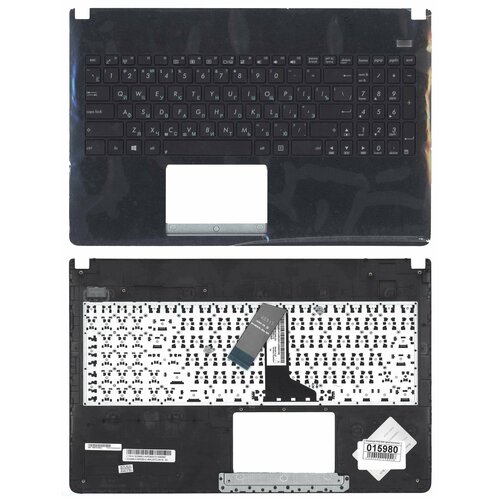 Клавиатура для Asus X501A черная с черным топкейсом
