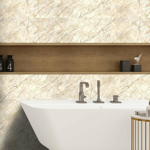 Стеновые панели самоклеящиеся VEROL Мрамор коричневый 30х60 см 18 шт влагостойкое интерьерное покрытие ПВХ отделка стен декор для дома 2999₽