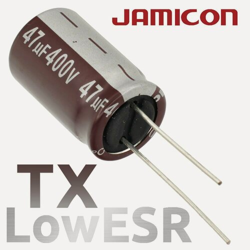 Изображение товара 47мкФ 400В / TX / 16х25 / 105 С / конденсатор электролитический (3шт)
